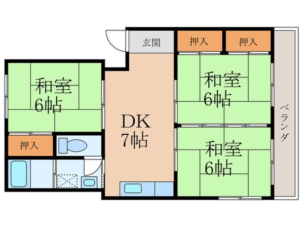 オアシス安部山公園の物件間取画像